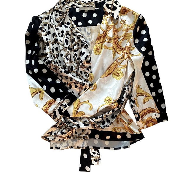 EUREKA BABYLON PRINTED BLOUSE STYLE "VERSACE" - Picture 7 of 11